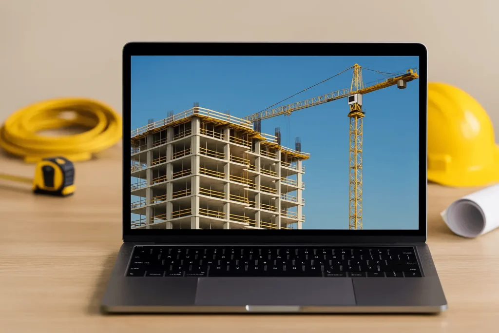 how to create a website for construction company